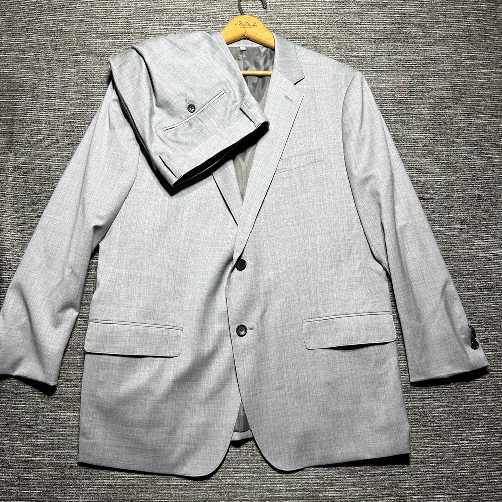 Bonobos Blazer & Pants Suit Men's 44R Gray Standard fit Wool Stretch - 36x28